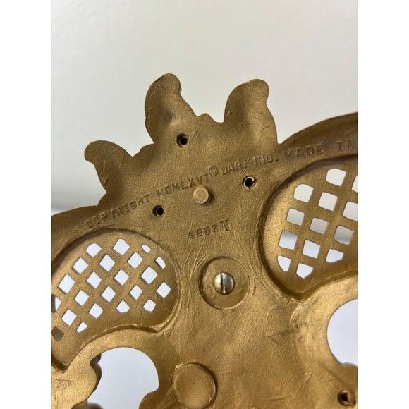 Triple Plastic Gold Candle Curved Wall Sconce MCM Homco USA Hollywood Regency - Picture 13 of 16